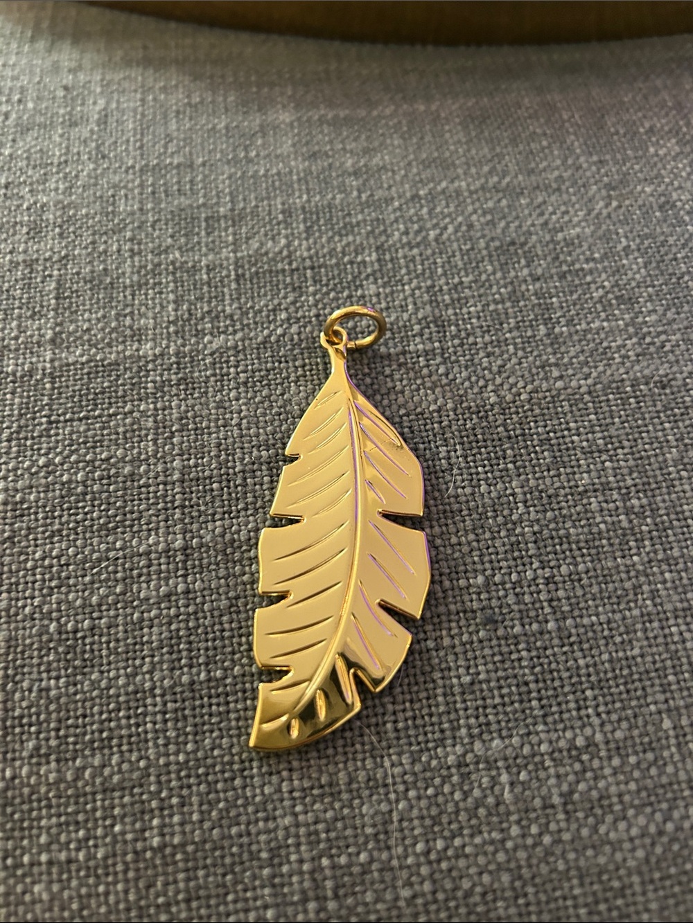India Hicks Gold Feather Charm Pendant